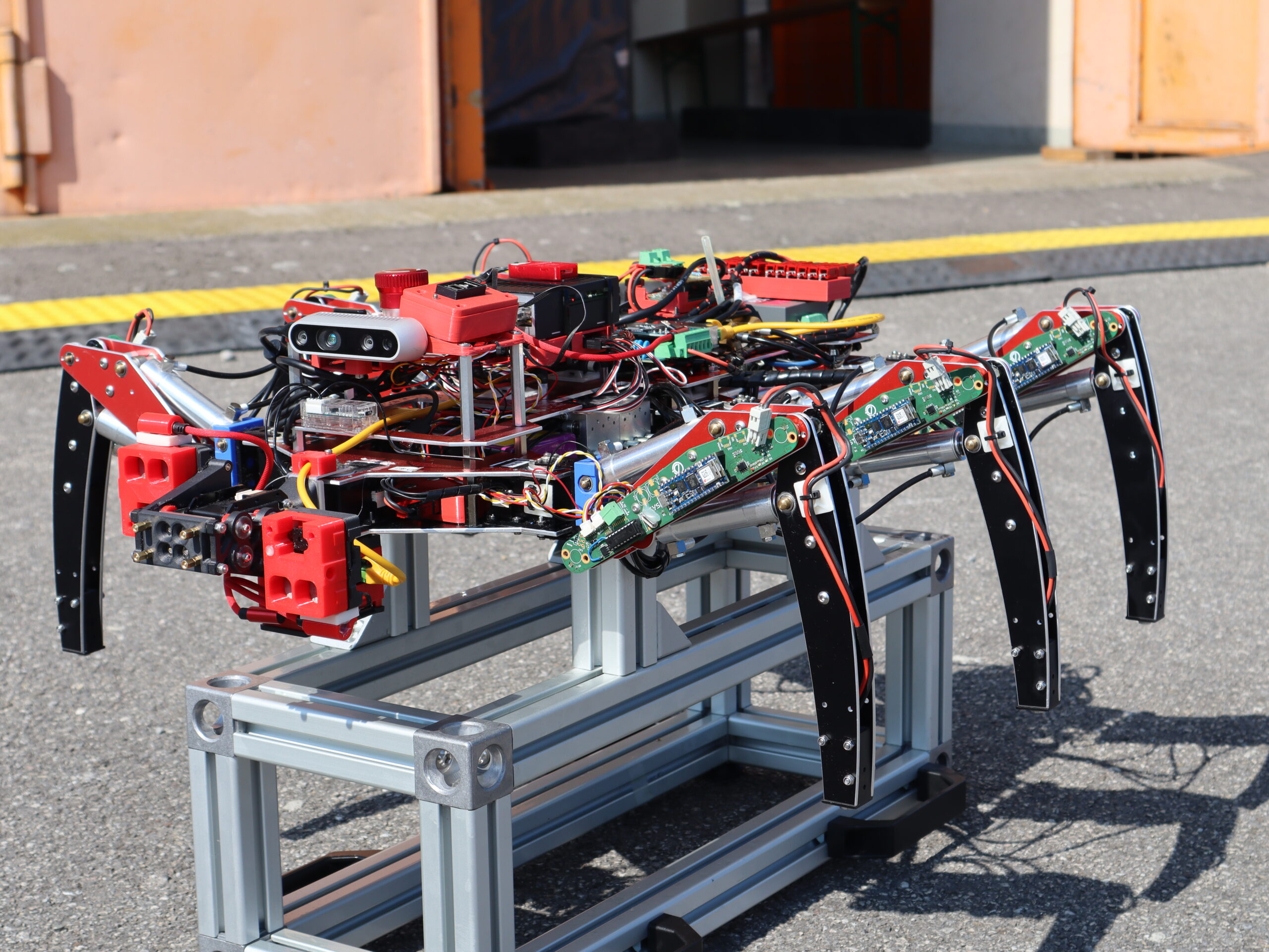 EIn Hexapod Laufroboter auf einen Weg